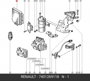 Коммутатор, система зажигания 7401269118 RENAULT
