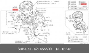 Воздушный фильтр 421455500 SUBARU