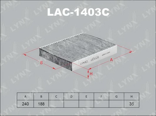 Фильтр салона LAC-1403C LYNXAUTO