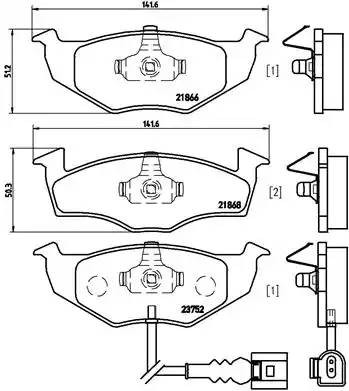 Комплект тормозных колодок, диско P85071 BREMBO