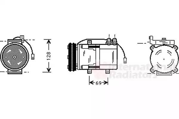 Компрессор, кондиционер 8200K063 VAN WEZEL