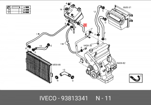 Шланг радиатора 93813341 IVECO