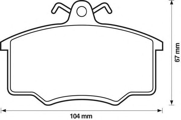 Комплект тормозных колодок, диско 571491B BENDIX JURID