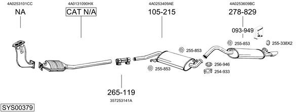 Глушитель выхлопных газов конечный 145399 BOSAL