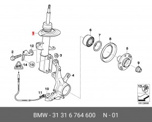 Амортизатор подвески 31 31 6 764 600 BMW