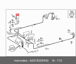 Электродвигатель, стеклоподъемник A 001 820 59 42 MERCEDES BENZ