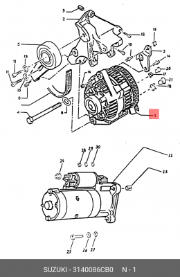 Генератор 31400-86CB0 SUZUKI