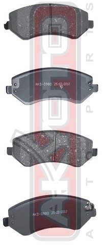 Колодки тормозные дисковые AKD-0980 AKYOTO