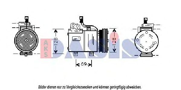 Компрессор, кондиционер 858400N AKS DASIS