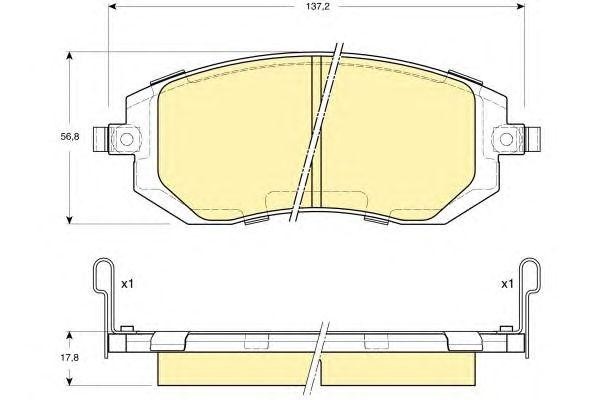 Комплект тормозных колодок, диско 6133289 GIRLING