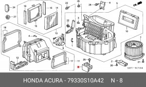 Регулятор скорости электромотора отопителя салона 79330S10A42 HONDA