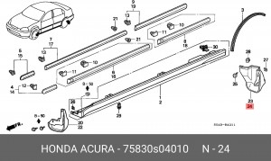 Деталь 75830S04010 HONDA