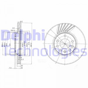 Тормозной диск BG3142 DELPHI