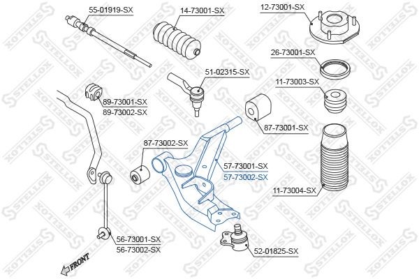 Рычаг подвески 57-73007-SX STELLOX