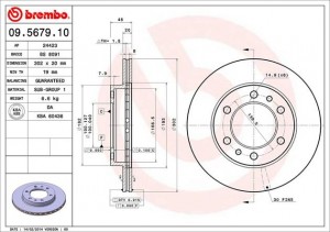 Тормозной диск 09.5679.10 BREMBO
