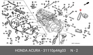 Поликлиновой ремень 31110-P44-G03 HONDA