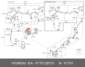 Компрессор, кондиционер 977012B101 HYUNDAI KIA