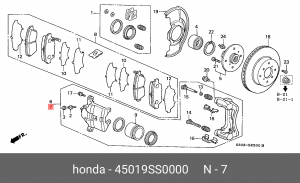 Тормозной суппорт 45019SS0000 HONDA