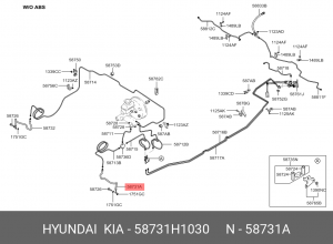 Тормозной шланг 58731H1030 HYUNDAI KIA