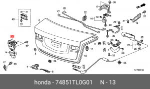 Деталь 74851TL0G01 HONDA