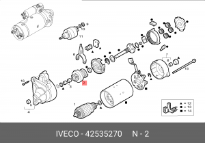 Привод с механизмом свободного хода, стартер 42535270 IVECO