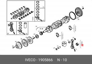 Шатунный подшипник 1905866 IVECO