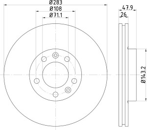 Тормозной диск MDC1687 MINTEX