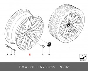 Диск колеса 36 11 6 783 629 BMW
