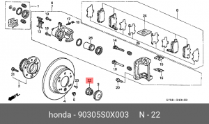 Подшипник ступицы колеса 90305S0X003 HONDA