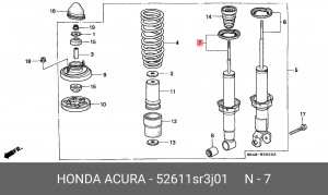 Амортизатор 52611SR3J01 HONDA