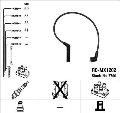 Ккомплект проводов зажигания 7700 NGK NTK