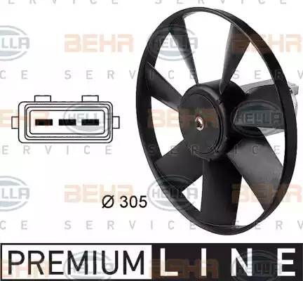 Вентилятор, охлаждение двигателя 8EW 009 144-411 HELLA