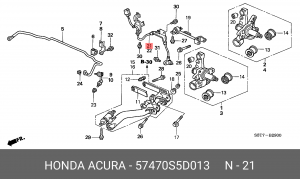 Датчик, частота вращения колеса 57470S5D013 HONDA