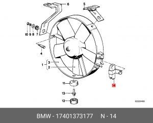 Дополнительный резистор, система зажигания 17 40 1 373 177 BMW