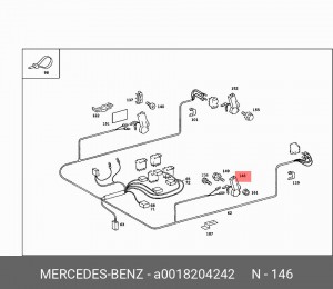 Электродвигатель, стеклоподъемник A 001 820 42 42 MERCEDES BENZ