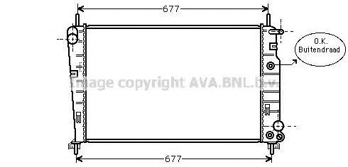 Радиатор, охлаждение двигател FD2344 AVA