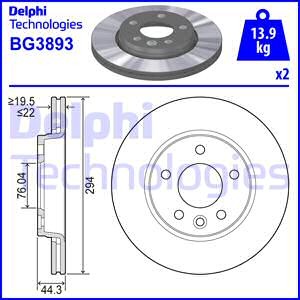 Тормозной диск BG3893 DELPHI