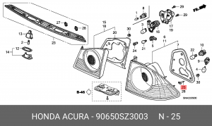 Деталь 90650SZ3003 HONDA