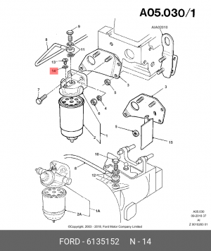 Прокладка 6 135 152 FORD
