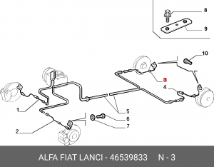 Датчик, частота вращения колеса 46539833 ALFA FIAT LANCIA