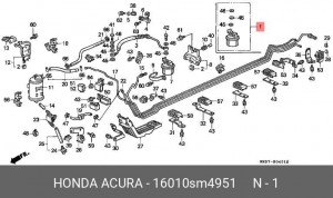 Топливный фильтр 16010SM4951 HONDA