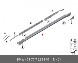 Щиток 51 77 7 225 840 BMW