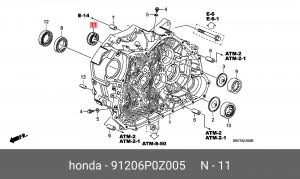 Сальник КПП 91206P0Z005 HONDA