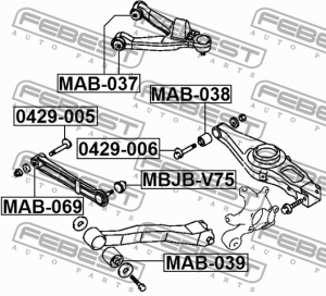 Сайлентблок MAB-038 FEBEST