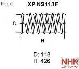 Пружина подвески XPNS113F NHK