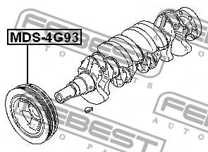 Шкив коленвала MDS-4G93 FEBEST