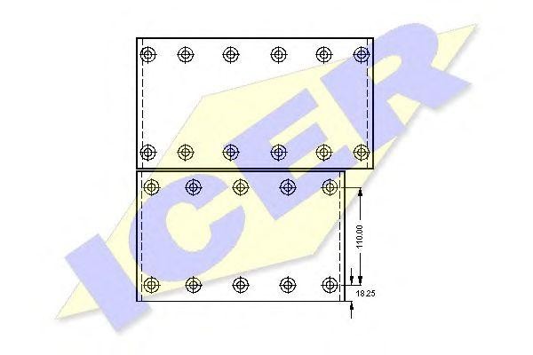Комплект тормозных башмаков, барабанные тормоза 21790000 ICER