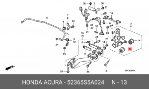 Сайлентблок 52365-S5A-024 HONDA