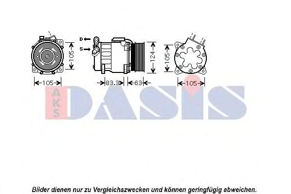 Компрессор, кондиционер 850103N AKS DASIS