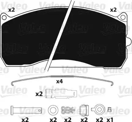 Колодки тормозные дисковые 882210 VALEO PHC
